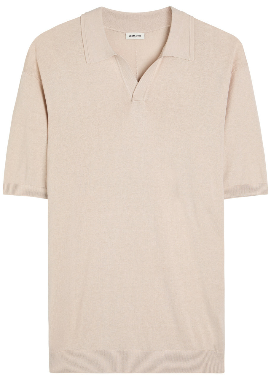 Lestrange Silk-blend Polo Shirt Taupe