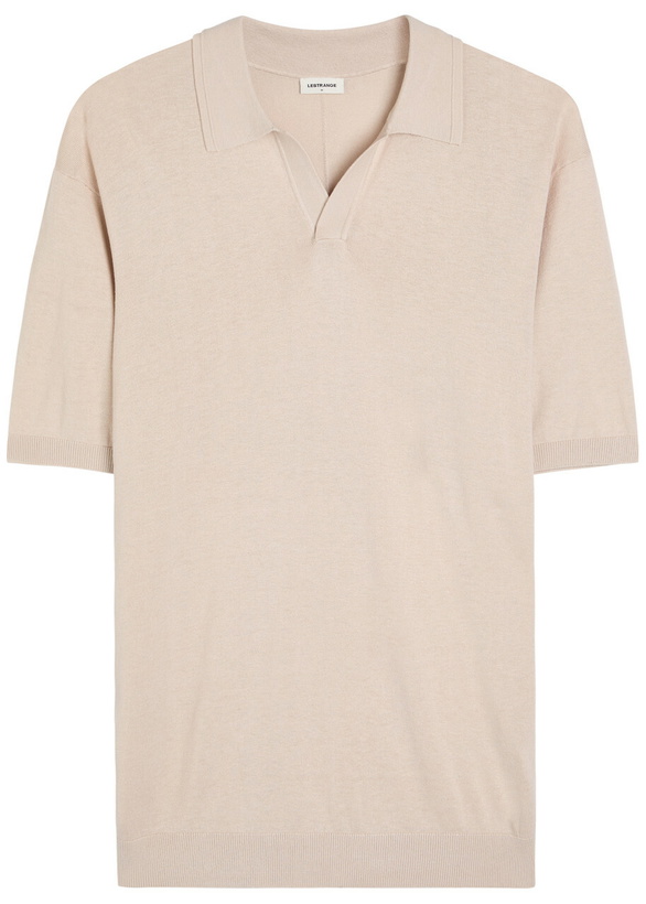 Photo: Lestrange Silk-blend Polo Shirt Taupe