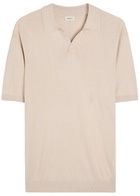 Lestrange Silk-blend Polo Shirt Taupe