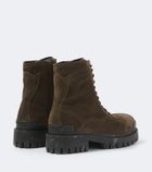 Balenciaga Strike suede combat boots