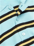 LOEWE - Paula's Ibiza Striped Cotton Polo Shirt - Blue