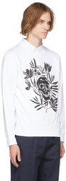 Alexander McQueen White Skull Leaves Sweatshirt