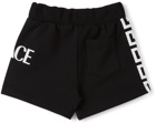 Versace Baby Black Greca Logo Shorts