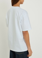 Ganni Printed Cotton T-shirt White