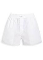 Alexanderwang.t Classic Boxer Cotton-poplin Shorts White