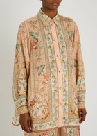 Zimmermann Roselight Printed Silk Shirt Pink