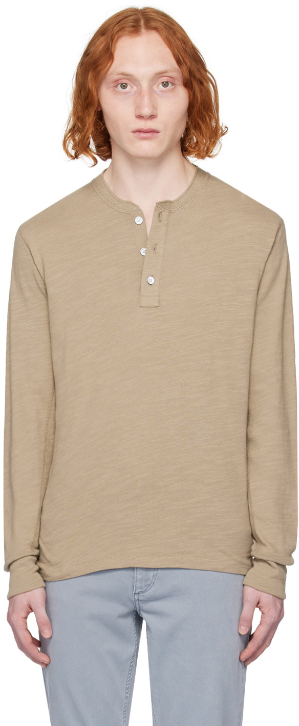 rag & bone Taupe Classic Flame Henley Rag and Bone
