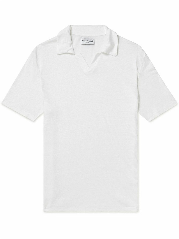 Photo: Officine Générale - Simon Linen Polo Shirt - White