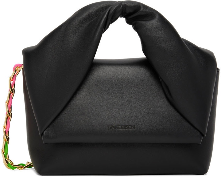 Photo: JW Anderson Black Midi Silicone Strap Twister Shoulder Bag