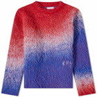ERL Mohair Crew Knit in Blue Red White