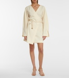 Nanushka - Beech belted seersucker minidress