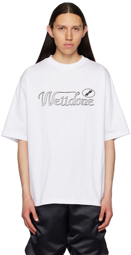 Photo: We11done White Cursive Symbol T-Shirt
