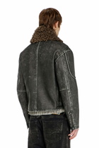 Diesel Biker jacket with detachable collar - Jackets Mens in Grey
