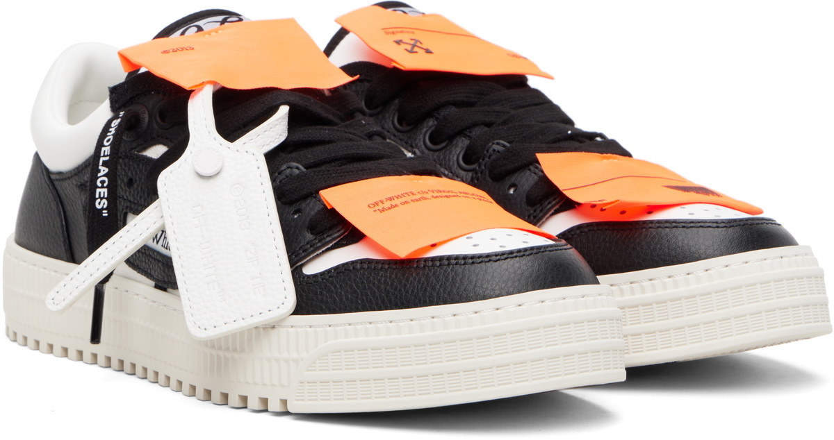 Off-White White & Black 3.0 Court Low Top Sneakers