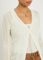 Gabriela Hearst Lillian Pointelle Wool Cardigan Ivory