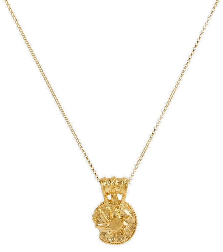 Photo: Alighieri - The Medium Sun Salutations Medallion 24kt gold-plated bronze necklace
