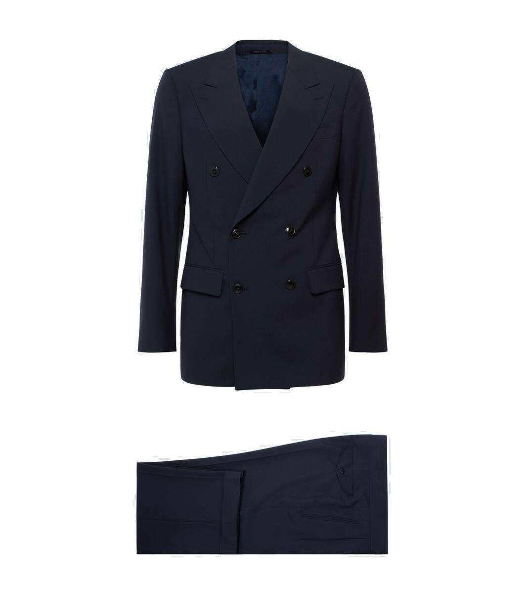 Giorgio Armani Double-breasted virgin wool suit Giorgio Armani