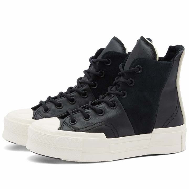 Photo: Converse Men's Chuck 70 Plus Mixed Material Sneakers in Black/Egret