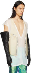 Rick Owens Off-White Bauhaus Leather Vest