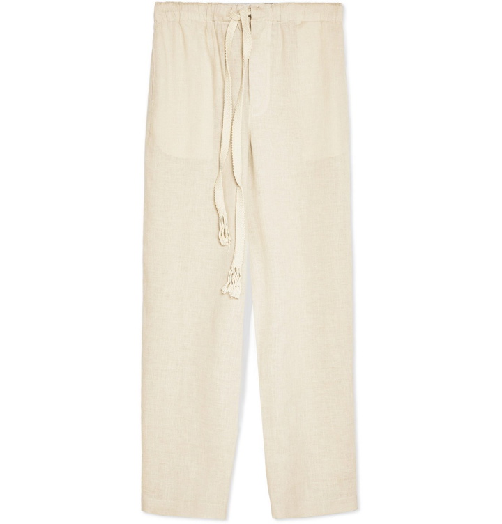 Photo: Loewe - Paula's Ibiza Linen and Cotton-Blend Drawstring Trousers - Neutrals