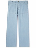 KENZO - Straight-Leg Logo-Appliquéd Jeans - Blue