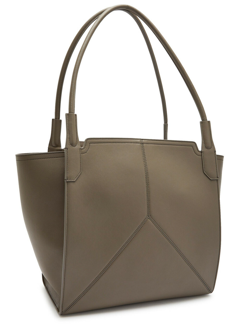 Victoria Beckham Victoria Panelled Leather Tote bag - Khaki - One Size