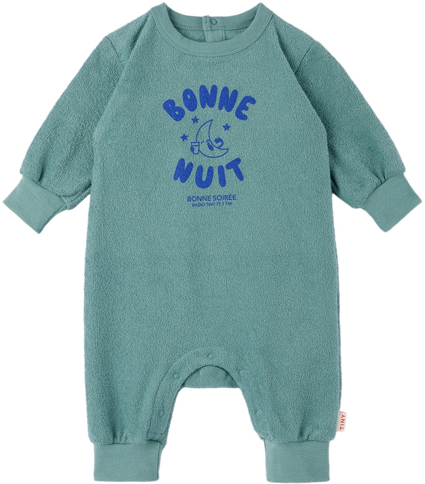 TINYCOTTONS Baby Blue 'Bonne Nuit' Romper