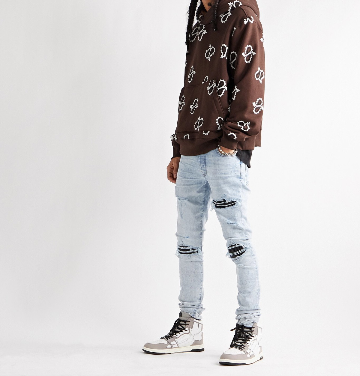 AMIRI - Paisley-Print Loopback Cotton-Jersey Hoodie - Brown Amiri