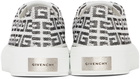 Givenchy Black & White 4G Jacquard City Sneakers