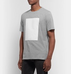 Maison Margiela - Shell-Panelled Mélange Cotton-Jersey T-Shirt - Gray