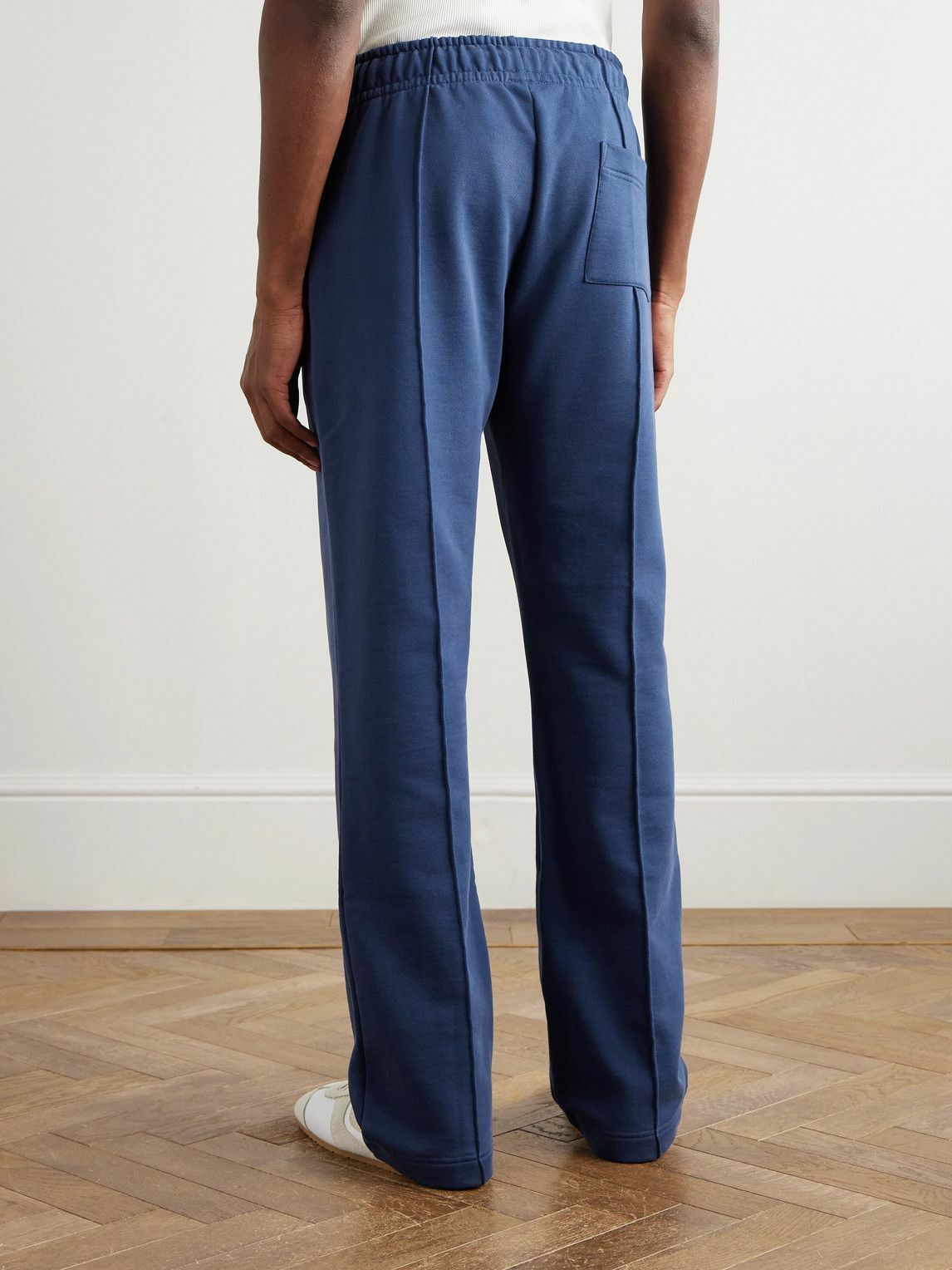 Casablanca - Straight-Leg Logo-Appliquéd Organic Cotton-Jersey Sweatpants - Blue