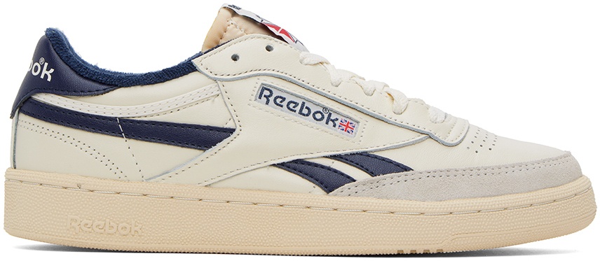 Off-White & Navy Club C Revenge Vintage Sneakers by Reebok Classics on Sale