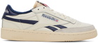 Reebok Classics Off-White & Navy Club C Revenge Vintage Sneakers