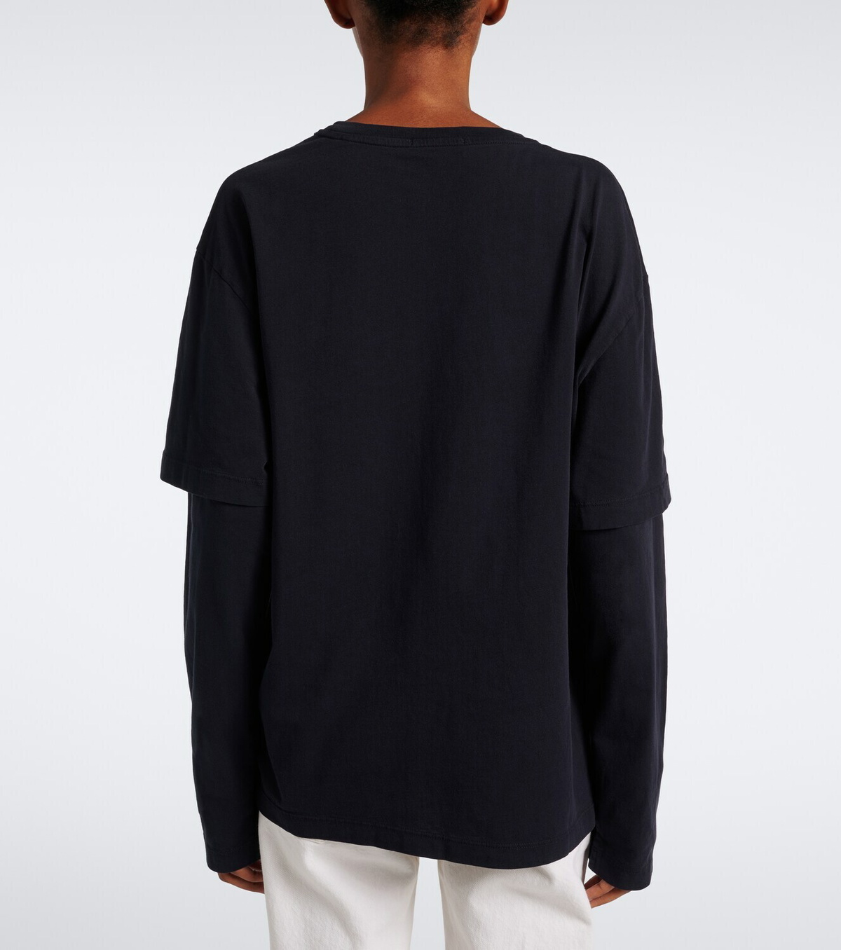 Agolde Lois layered cotton jersey T-shirt
