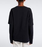 Agolde Lois layered cotton jersey T-shirt