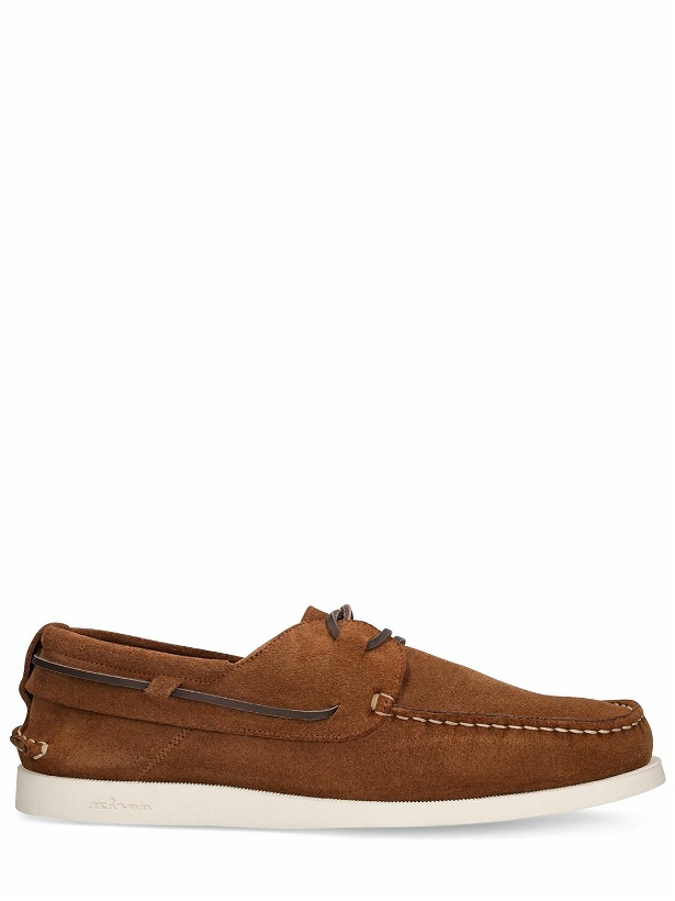 Photo: KITON - Suede Boat Shoe Loafers
