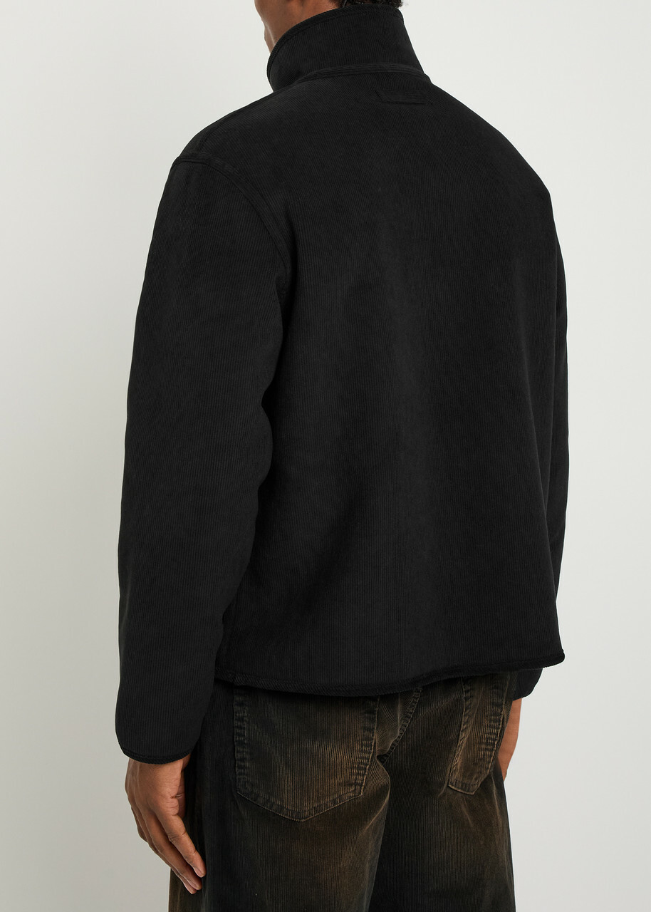 Wax London Killick Reversible Corduroy and Faux fur Jacket Black