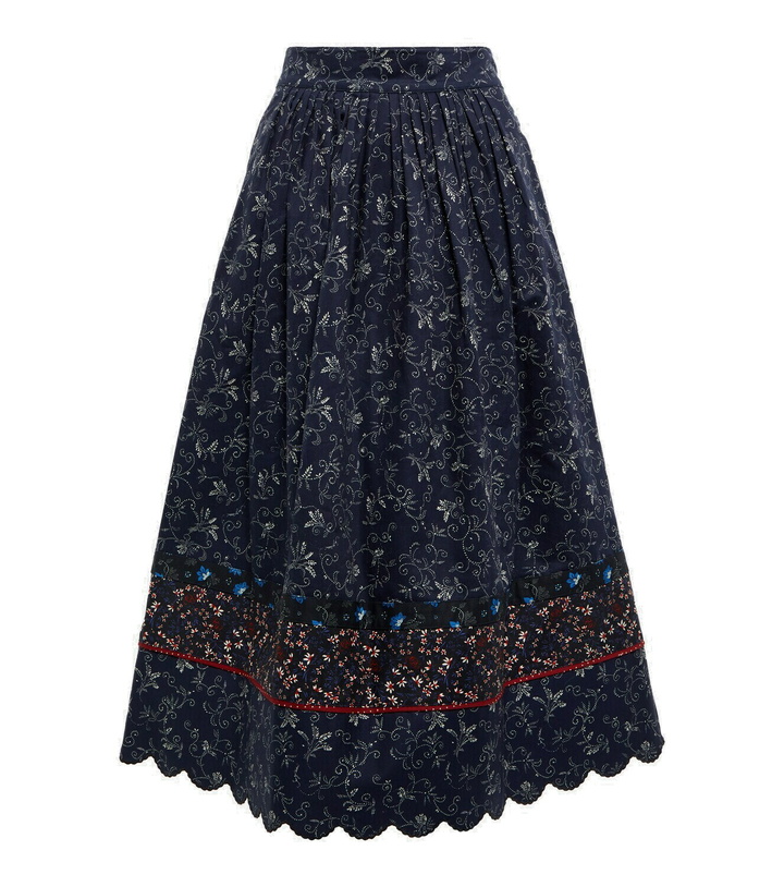Photo: See By Chloé Floral cotton midi skirt
