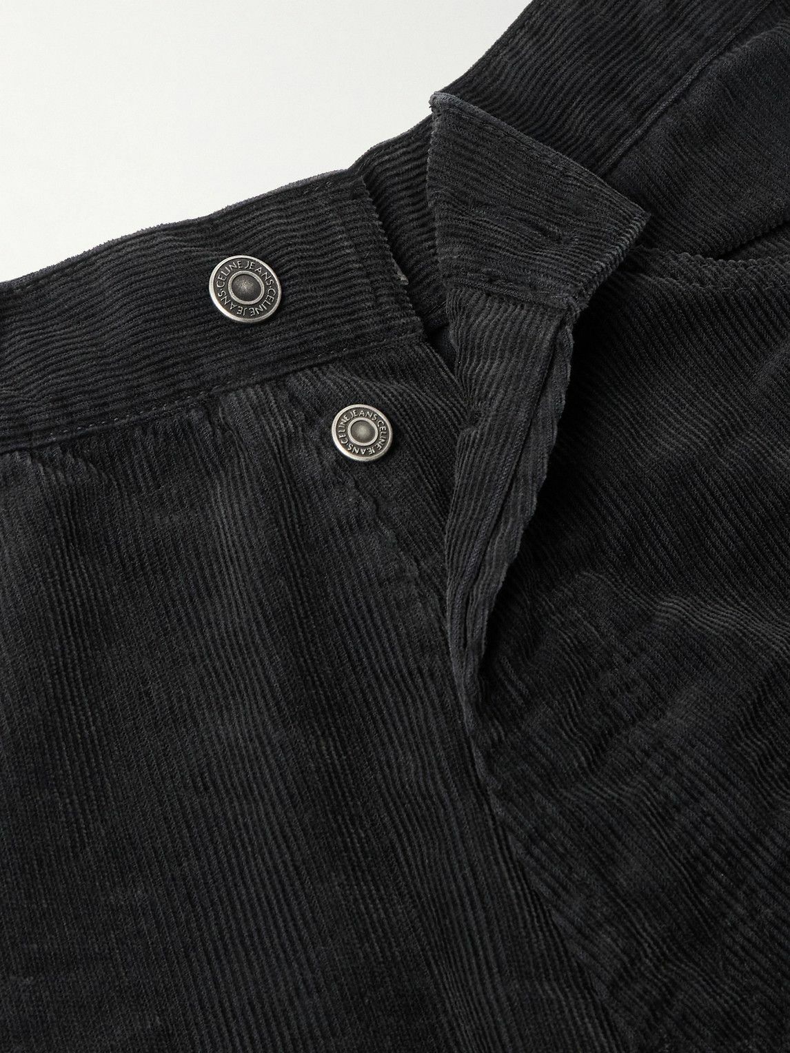 CELINE - Wesley Straight-Leg Cotton-Corduroy Trousers - Black