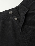 CELINE - Wesley Straight-Leg Cotton-Corduroy Trousers - Black