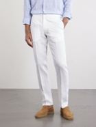 Orlebar Brown - Griffon Straight-Leg Linen Trousers - White