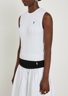 Polo Ralph Lauren Cable-knit Cotton Vest White