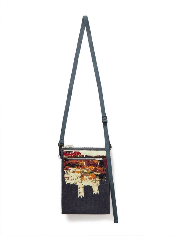 Photo: UNDERCOVER MADSTORE - Intarsia Cotton-Blend Messenger Bag
