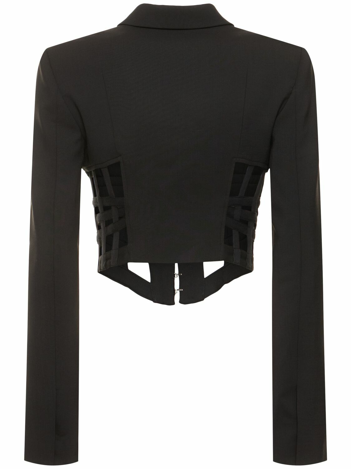 DION LEE - Wool Blend Corset Cut Out Blazer