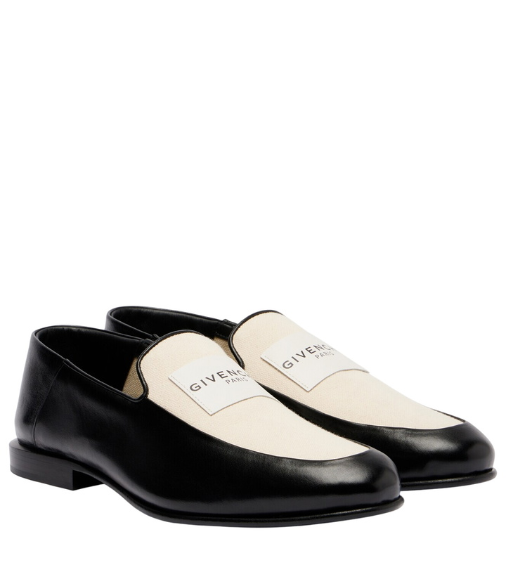 Photo: Givenchy Label leather and canvas loafers