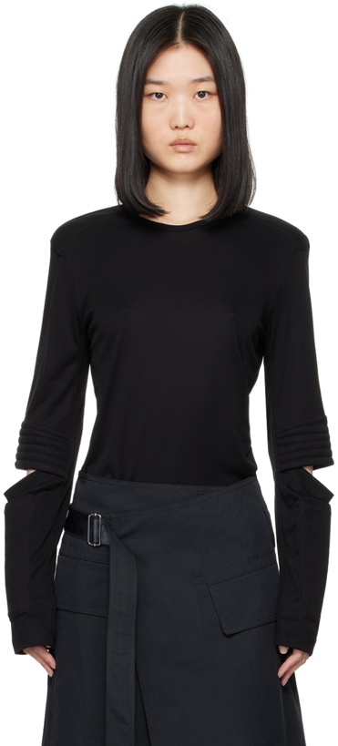 Photo: Helmut Lang Black Astro Crew Long Sleeve T-Shirt