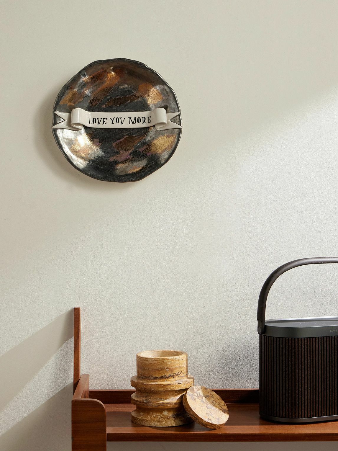 L'Objet - Ruan Hoffmann Love You More Painted Earthenware Plate