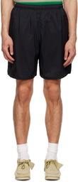 BEAMS PLUS Black Nylon Shorts