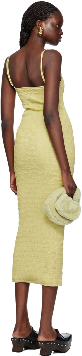 Nanushka Yellow Barra Vegan Leather Maxi Dress