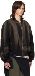 JiyongKim Black & Brown Sun-Bleached Bomber Jacket